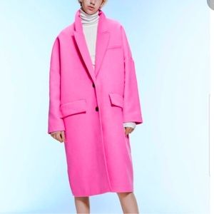 ZARA NEON PINK COAT
